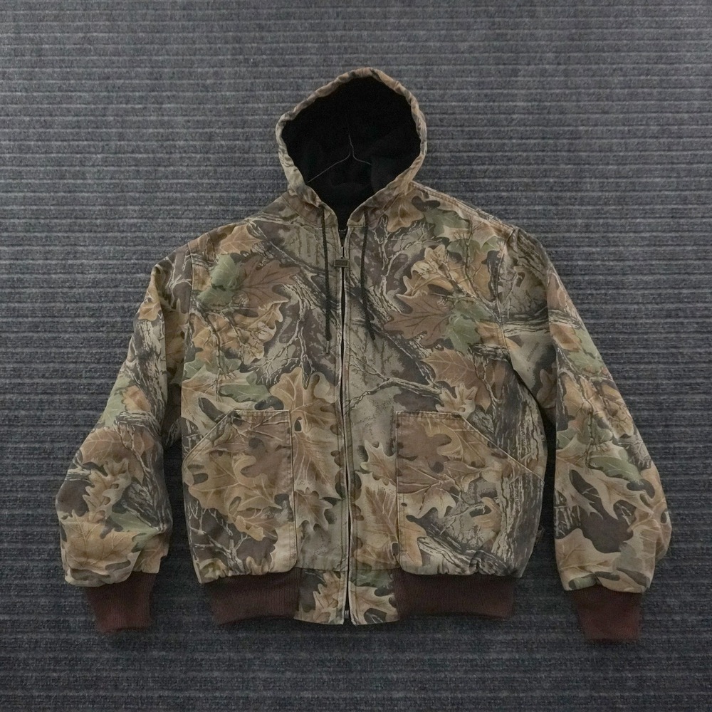 Vintage 90s Walls Outdoors Camo Bomber Jacket XL Advantage Timber Camouflage